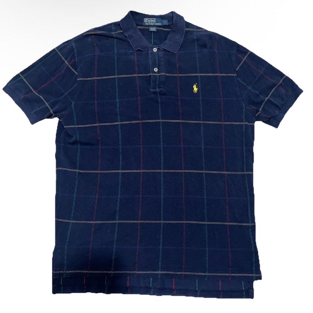 Polo by Ralph Lauren Men's Navy Checkered Shirt